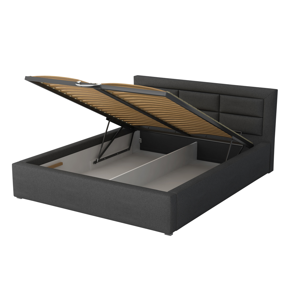 Łóżko tapicerowane Nolio z pojemnikiem z pojemnikiem - zdjęcie 1