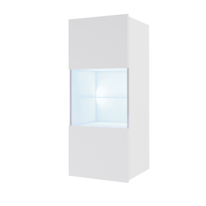 Witryna wisząca Kirdon Biały mat / Biały połysk - zdjęcie 1