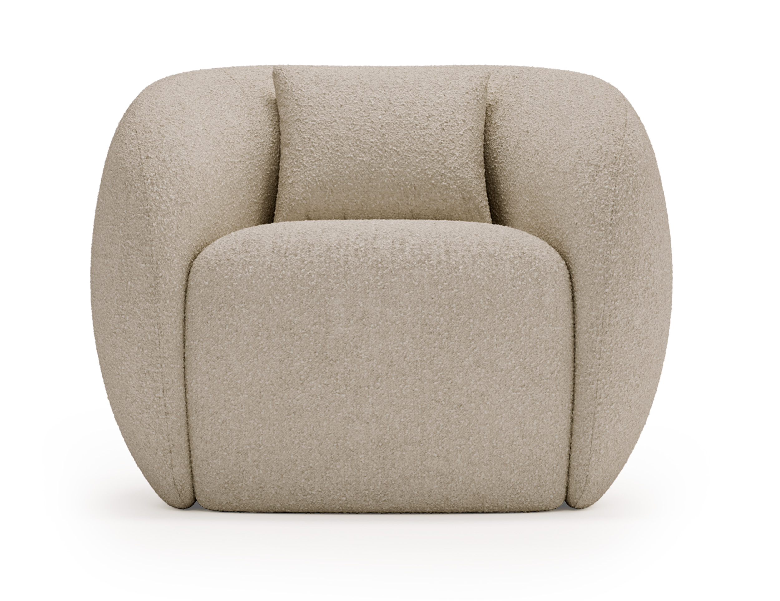 Fotel obrotowy Tolson beżowy boucle - zdjęcie 1