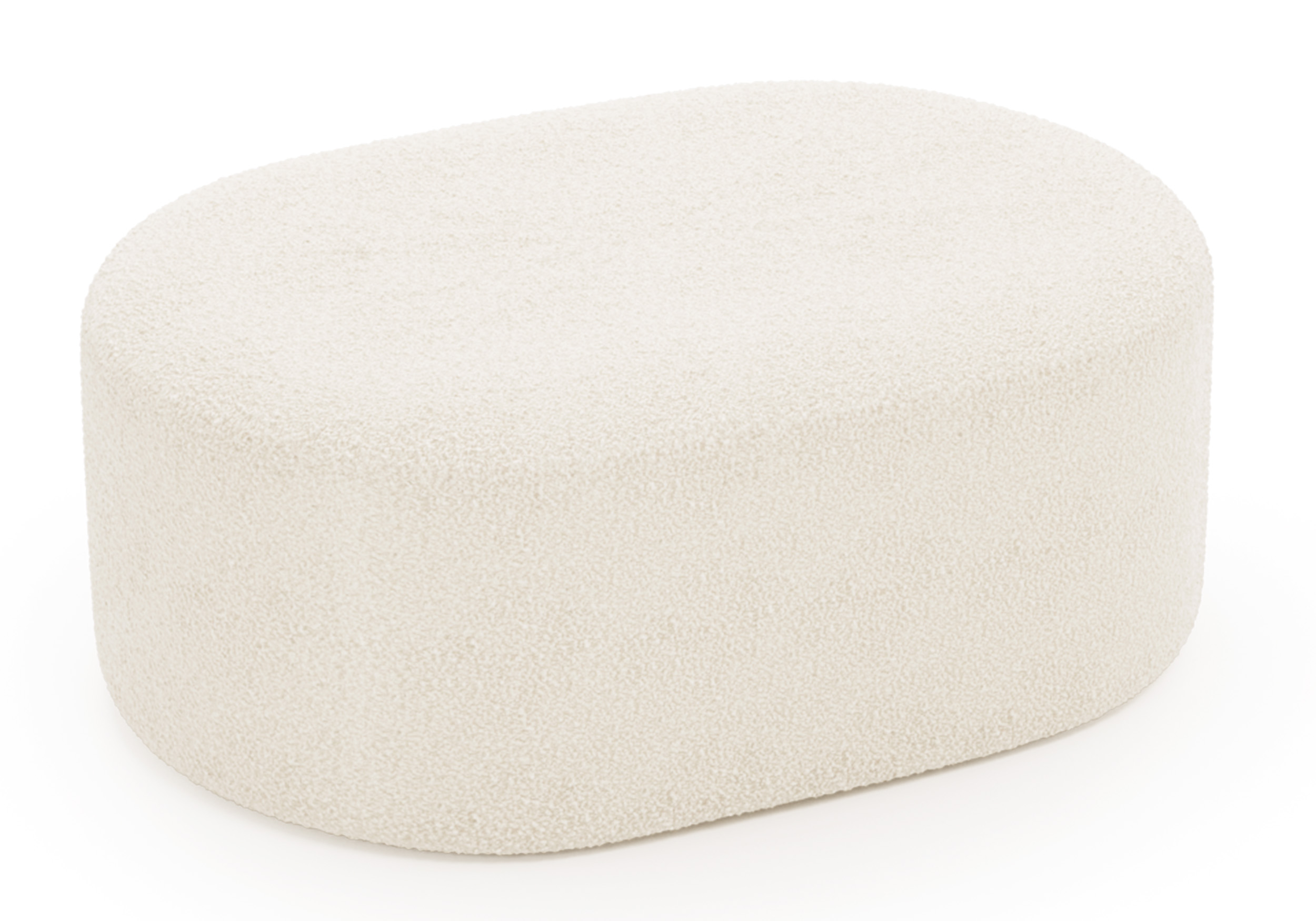 Pufa Ovalo kremowa boucle - zdjęcie 1