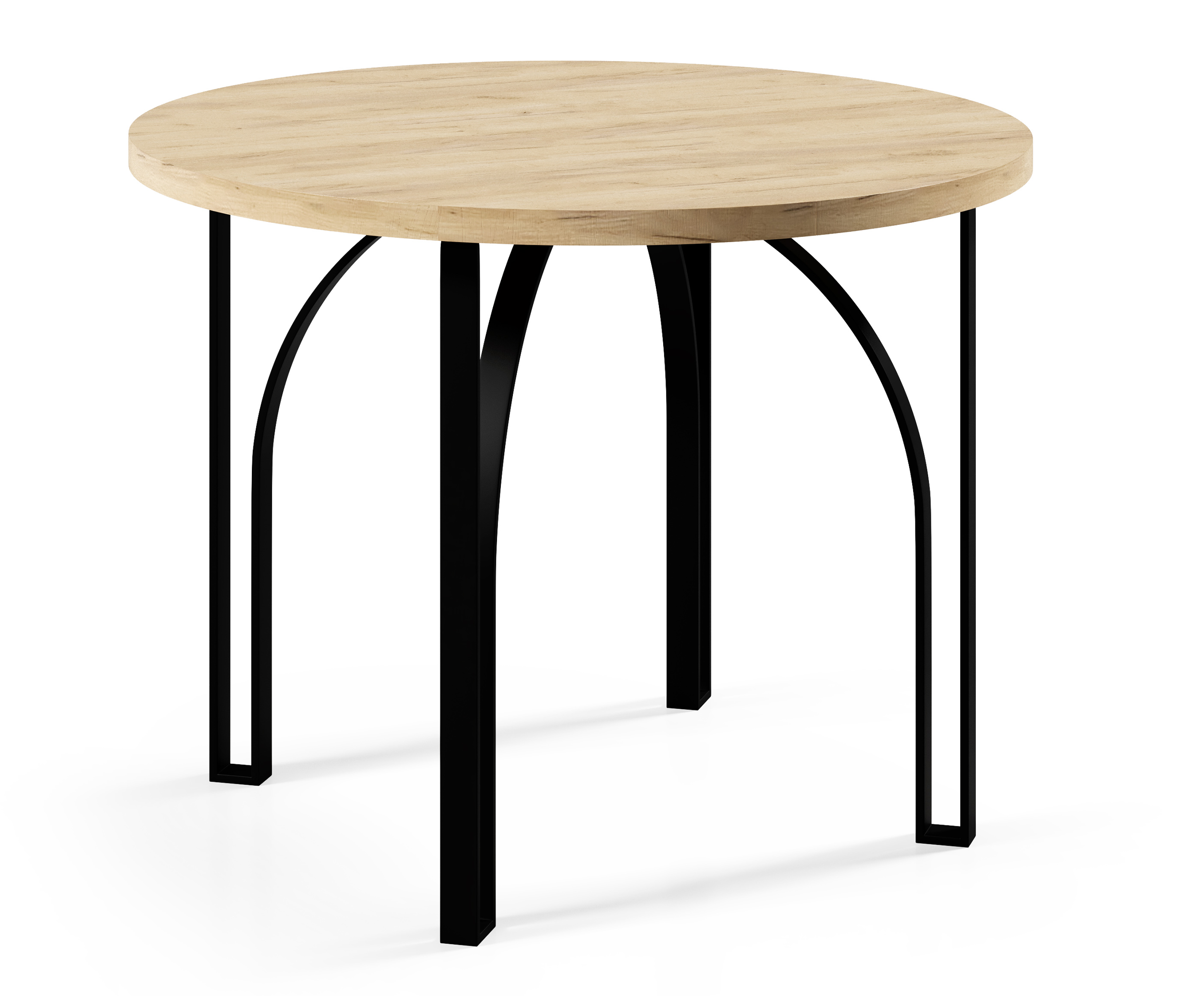 Stół okrągły Ortsano rozkładany 120 cm Dąb Craft Złoty - zdjęcie 1