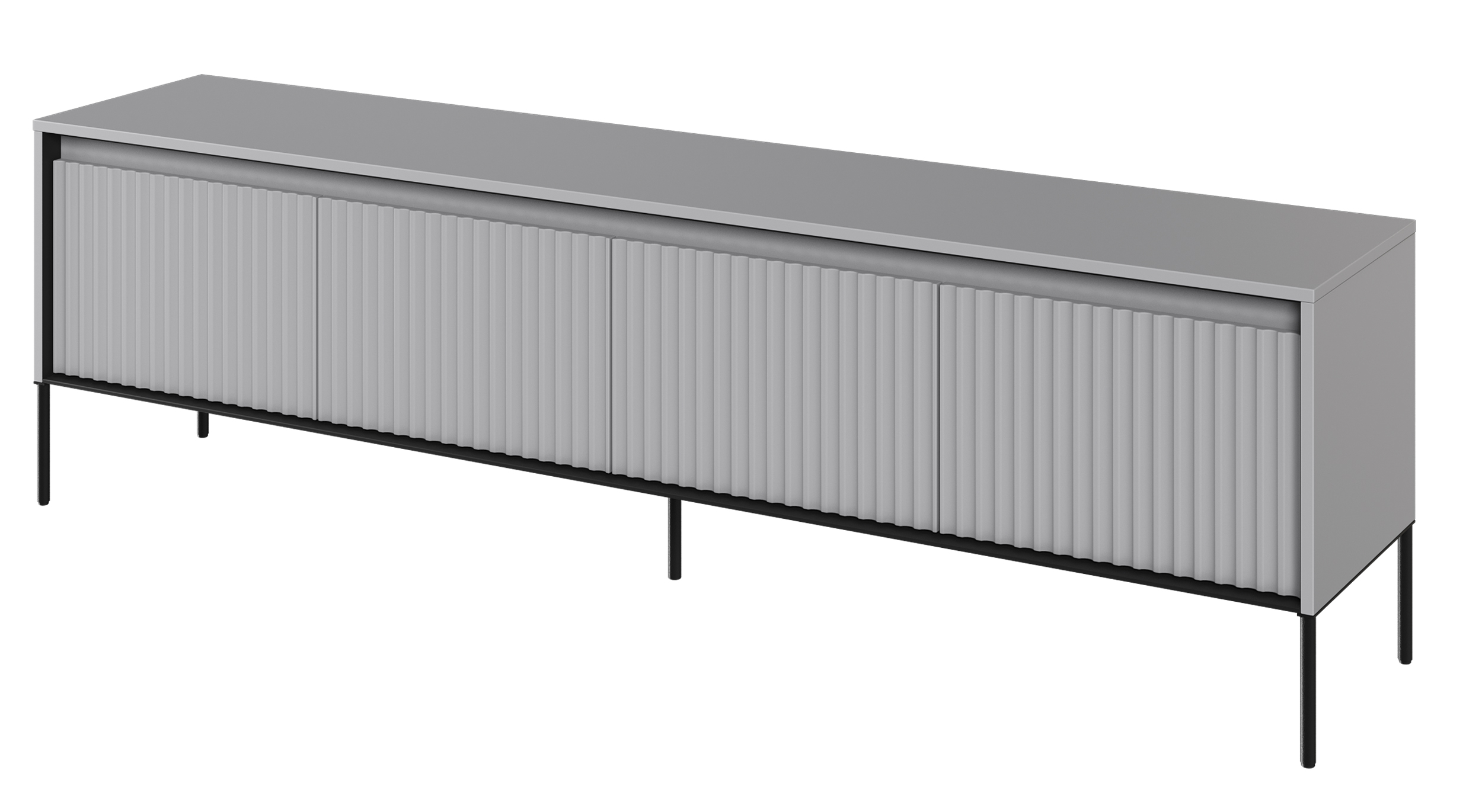 Szafka RTV Trend 193 cm z LED Szara - zdjęcie 5