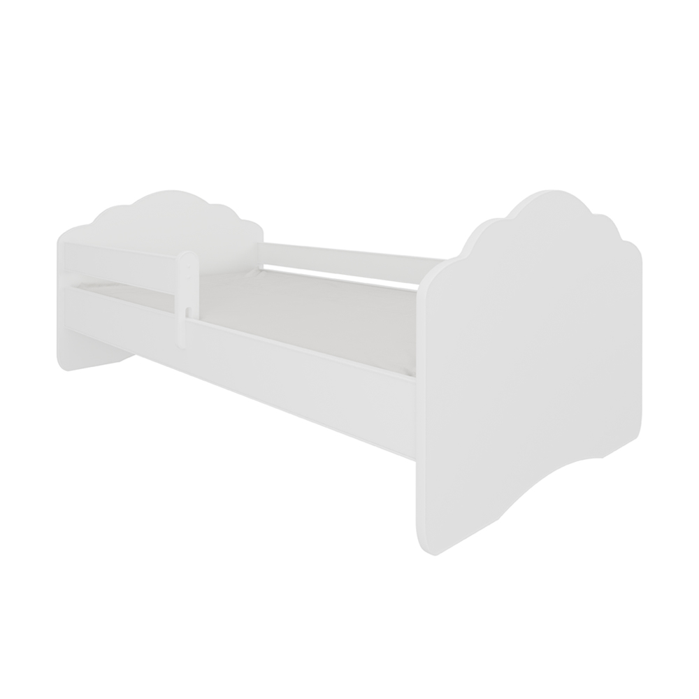 Łóżko dziecięce Sissa 140x70 cm białe z barierką - zdjęcie 1