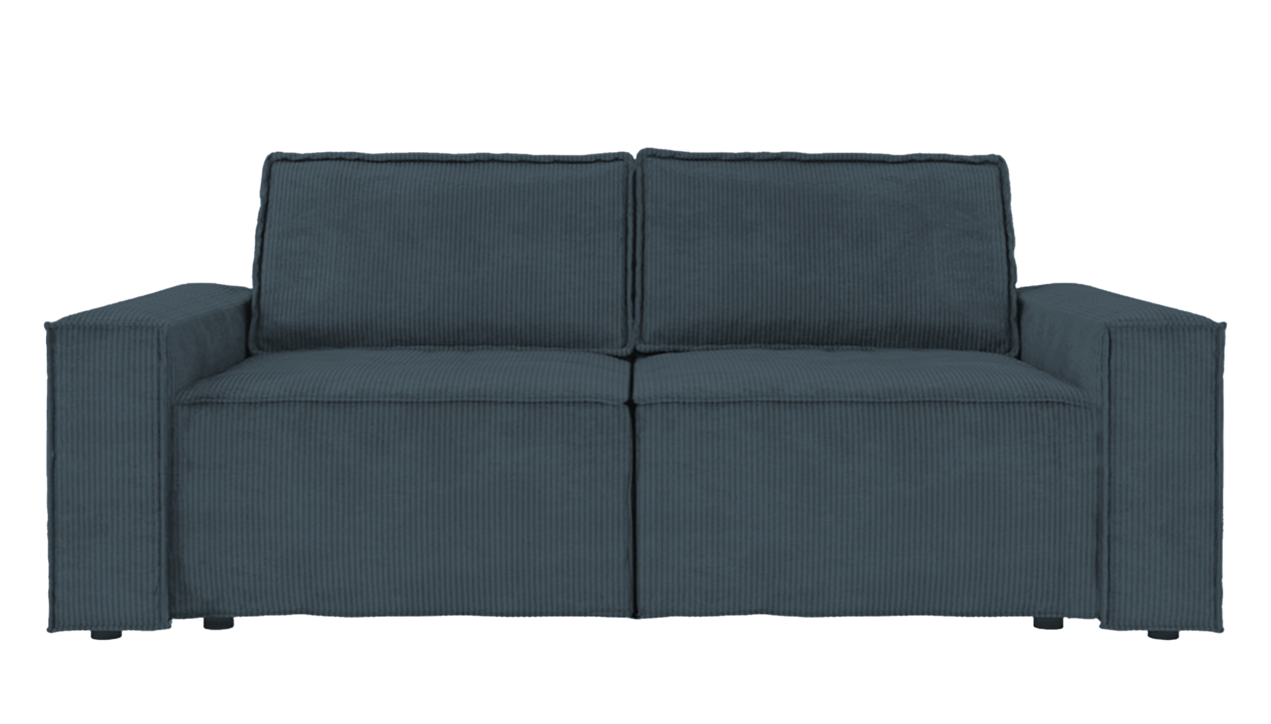 Kanapa rozkładana trzyosobowa Copertino granatowa sztruks - zdjęcie 3