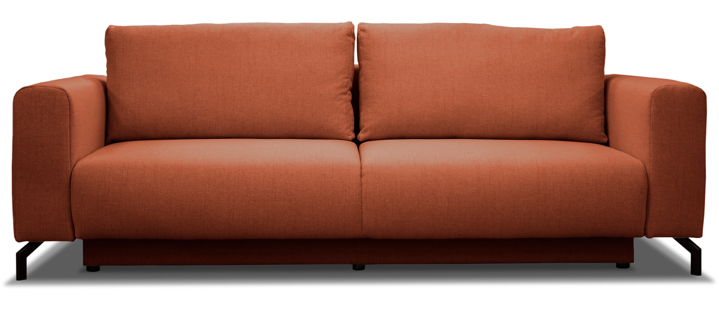 Kanapa rozkładana trzyosobowa Veni z pojemnikiem na pościel miedziana plecionka - zdjęcie 1