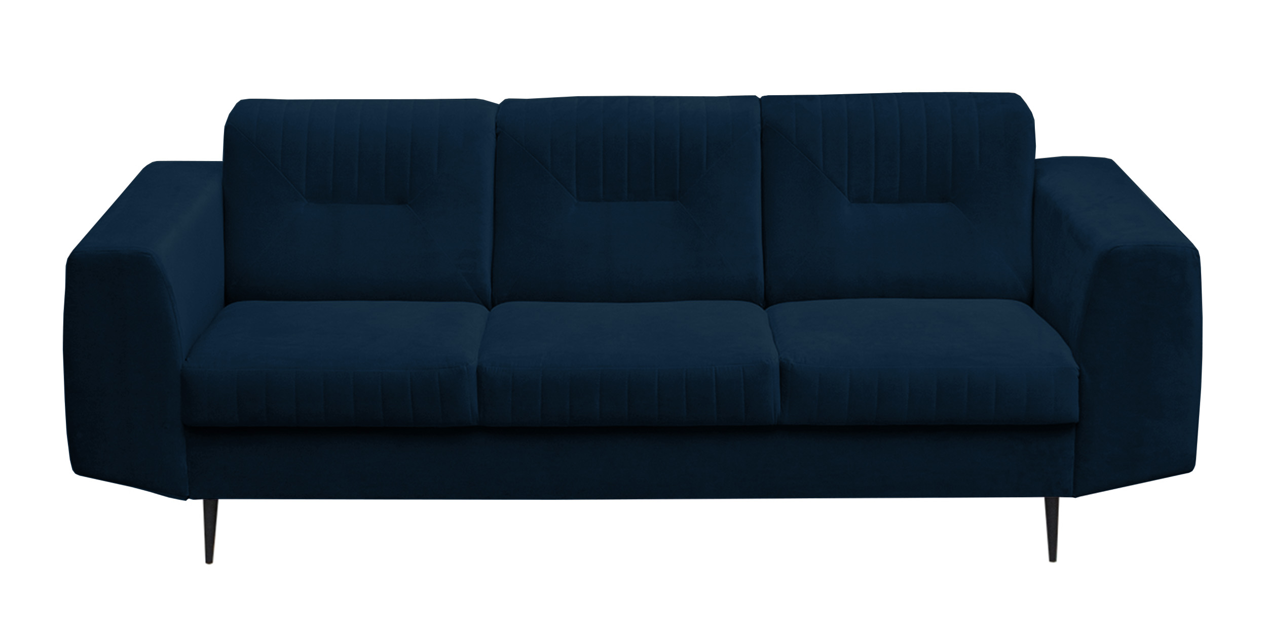 Sofa Carelle granatowa trzyosobowa w tkaninie hydrofobowej welur  - zdjęcie 1