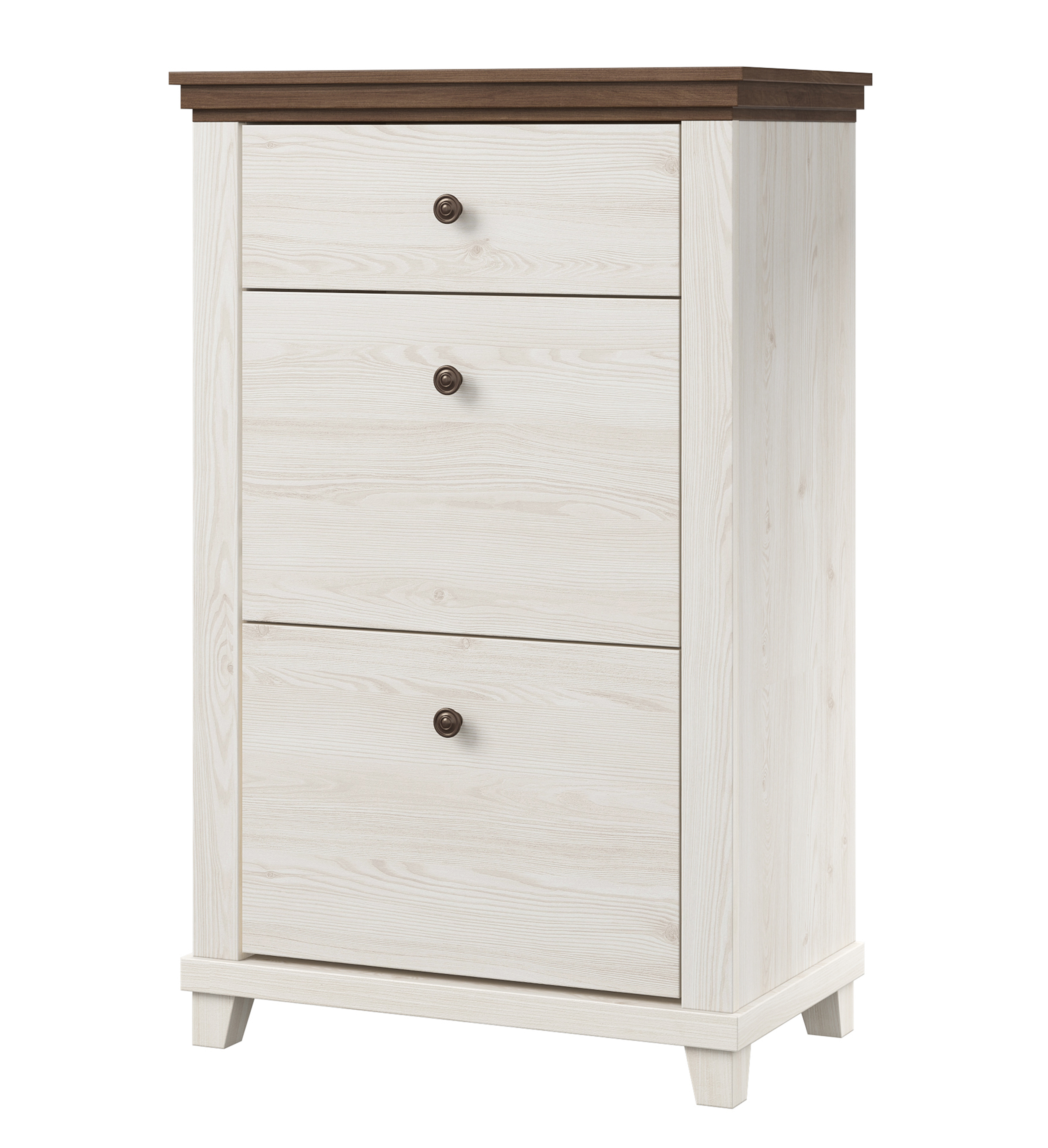 Szafka na buty Euglia z szufladą wysoka jesion Abisko/dąb Lefkas - zdjęcie 1