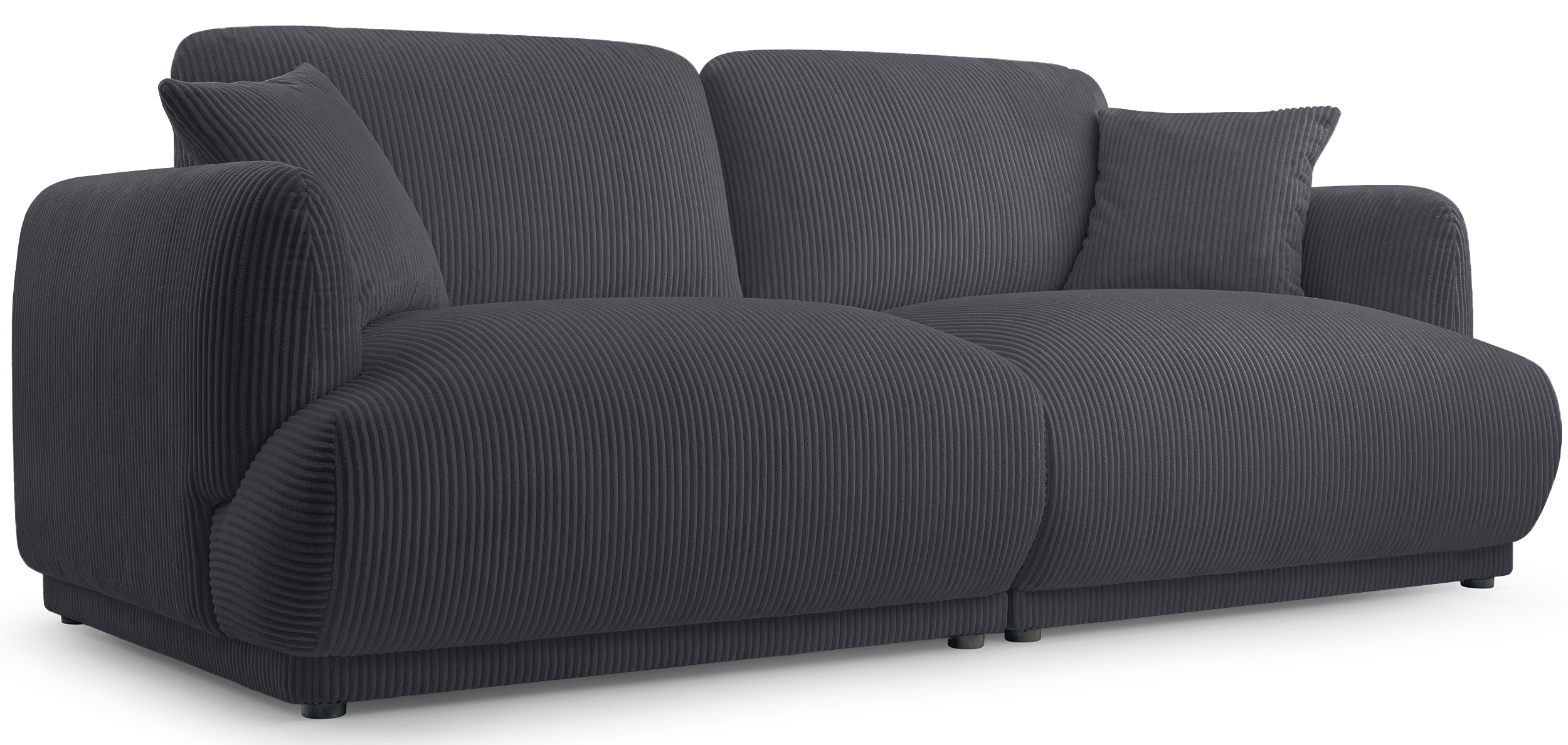 Sofa trzyosobowa Chacco grafitowa sztruks - zdjęcie 1
