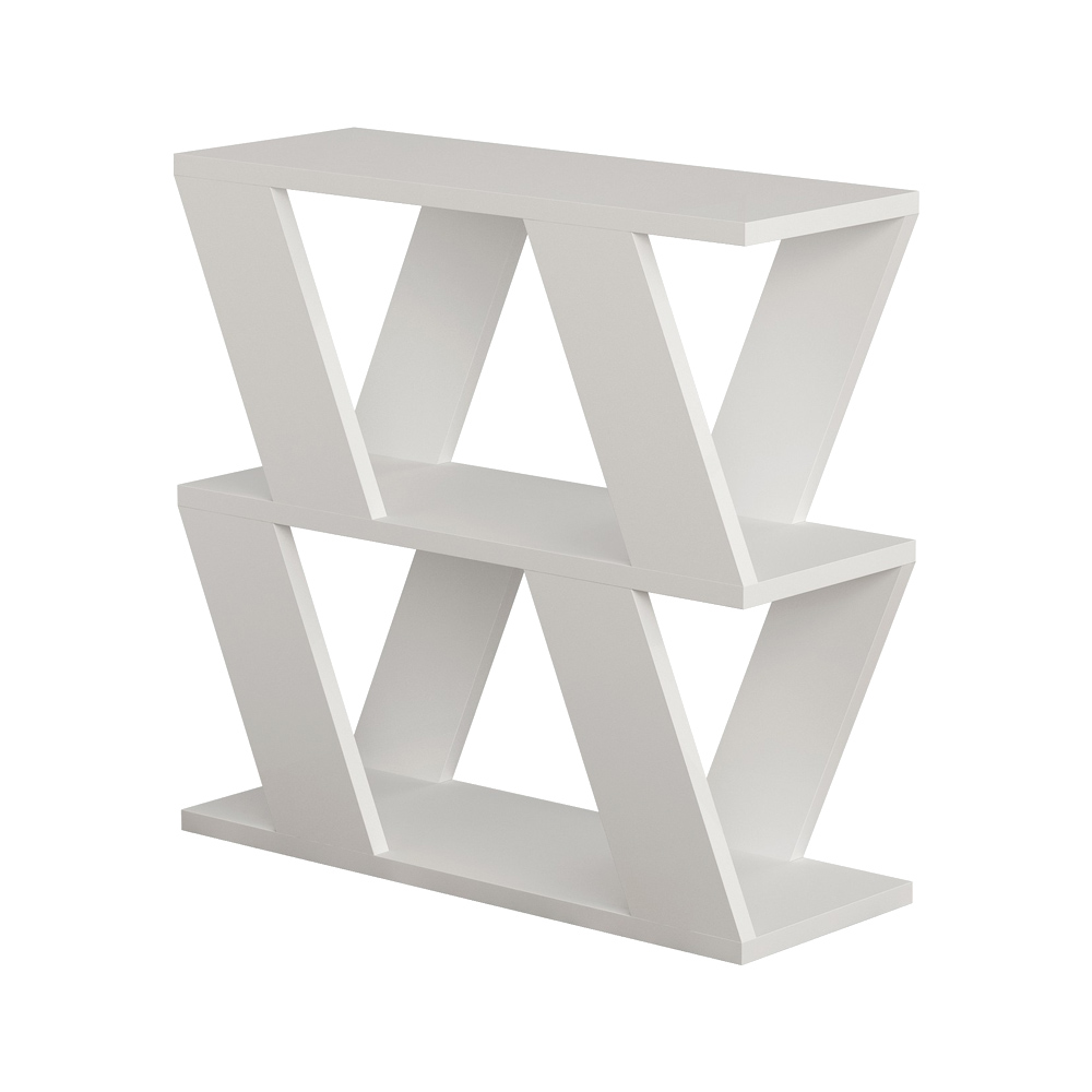 Regał mały Lanaza dwupoziomowy biały - zdjęcie 1