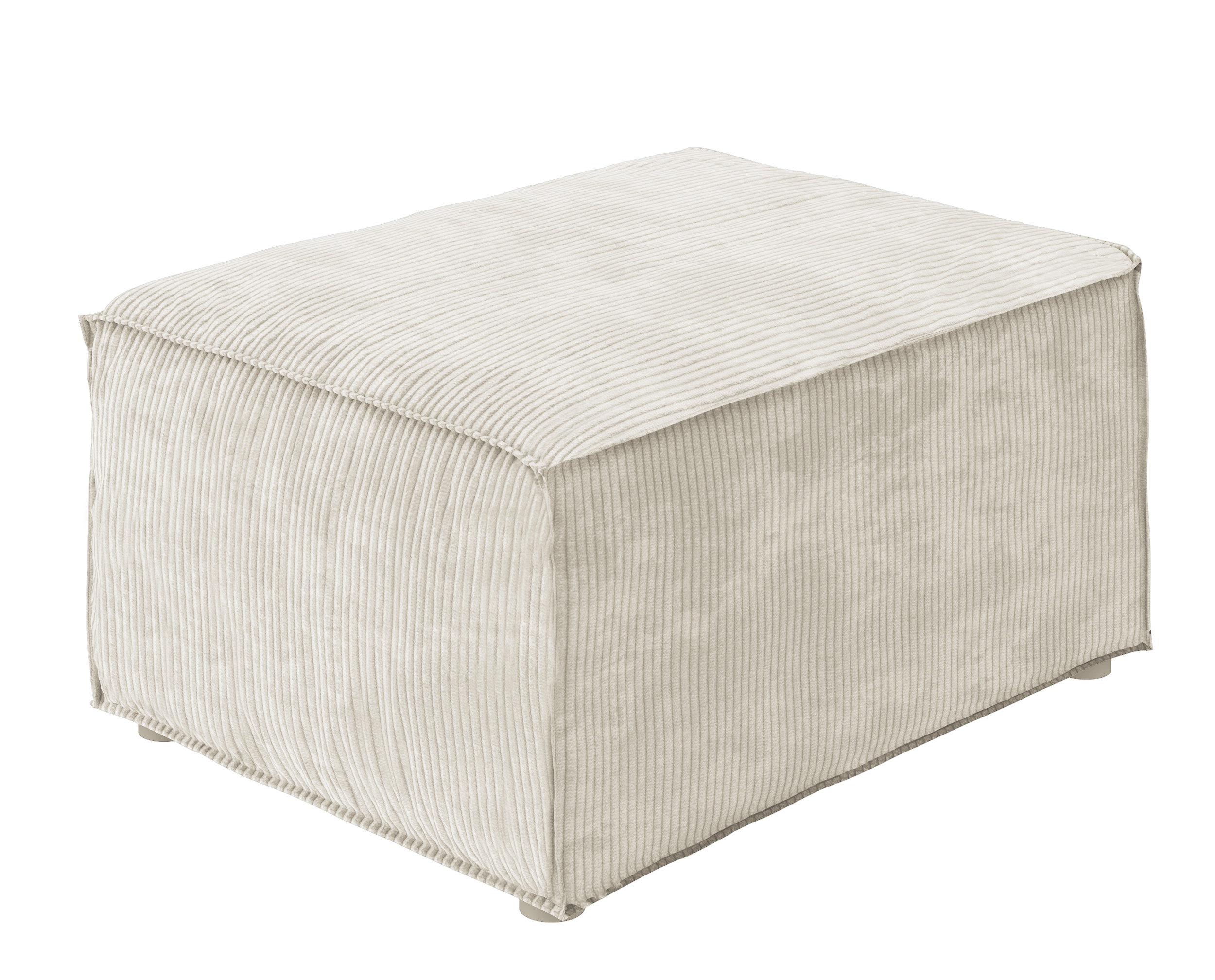 Pufa Copertino 65x90 cm piaskowa sztruks - zdjęcie 1