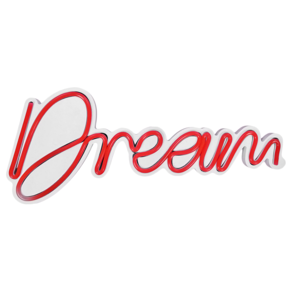 Neon na ścianę Letely z napisem Dream czerwony - zdjęcie 1
