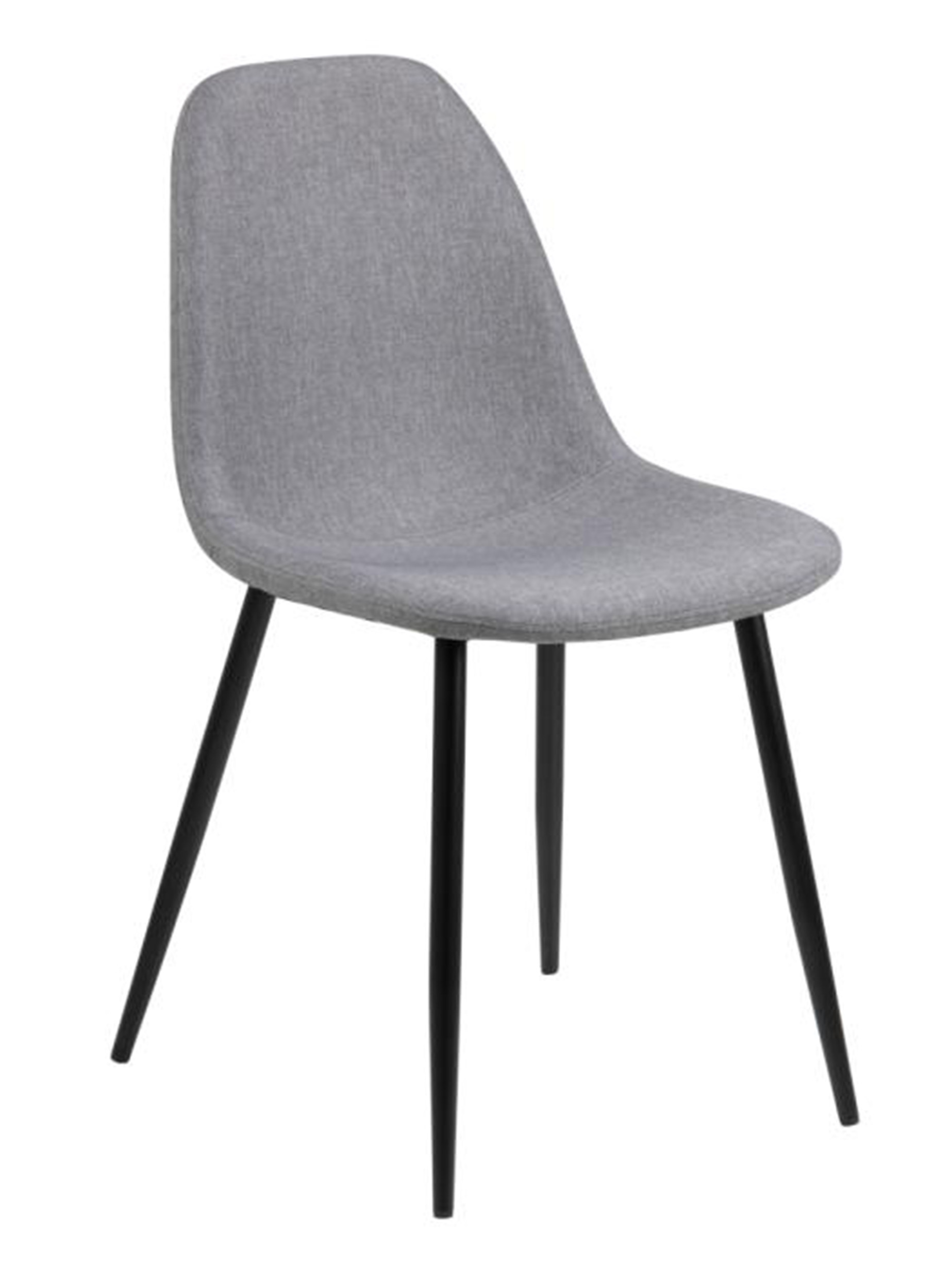 Krzesło tapicerowane Zakomo jasnoszare na czarnej podstawie - zdjęcie 1