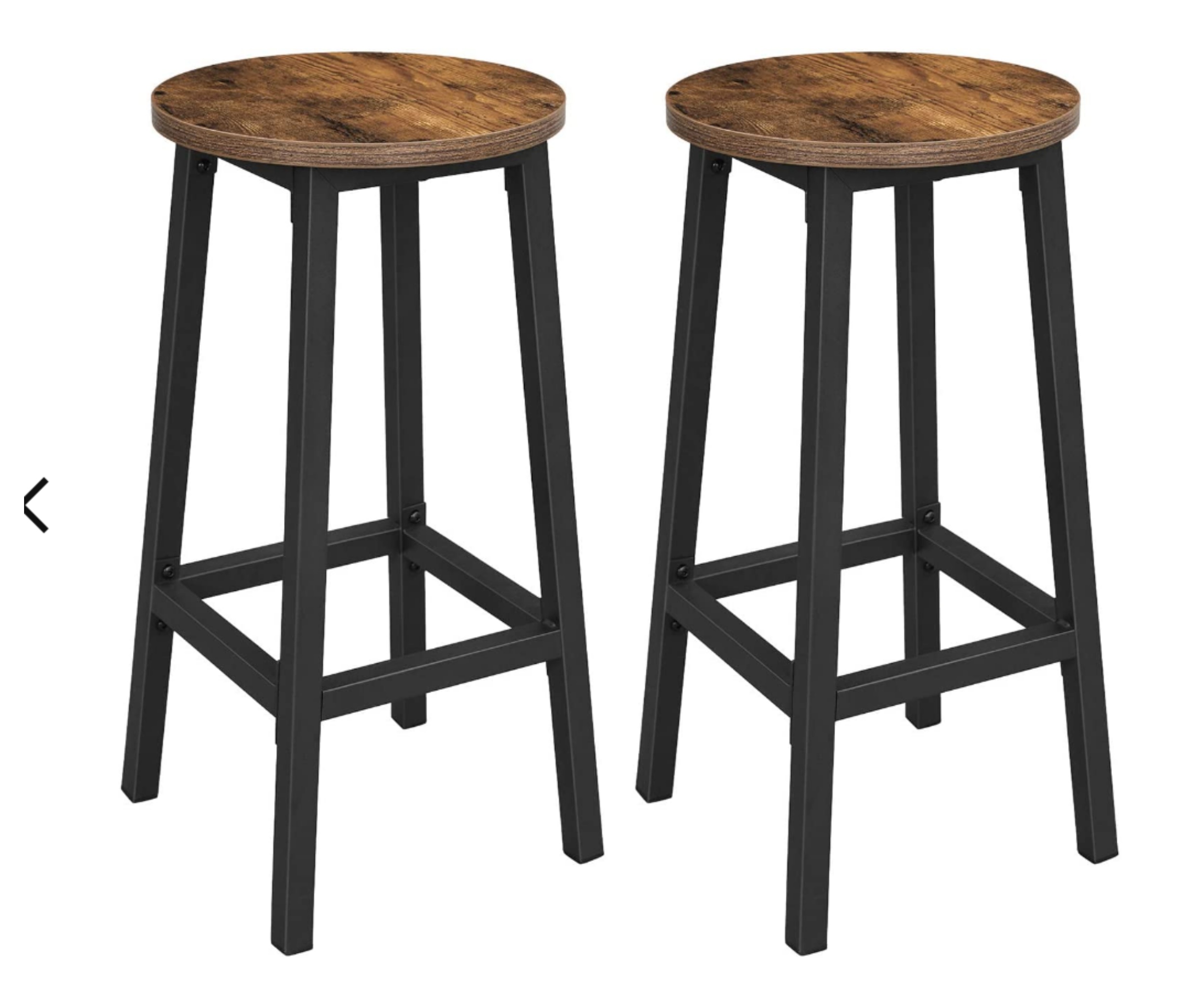 Zestaw dwóch hokerów Quaffier rustykalny brąz - zdjęcie 1