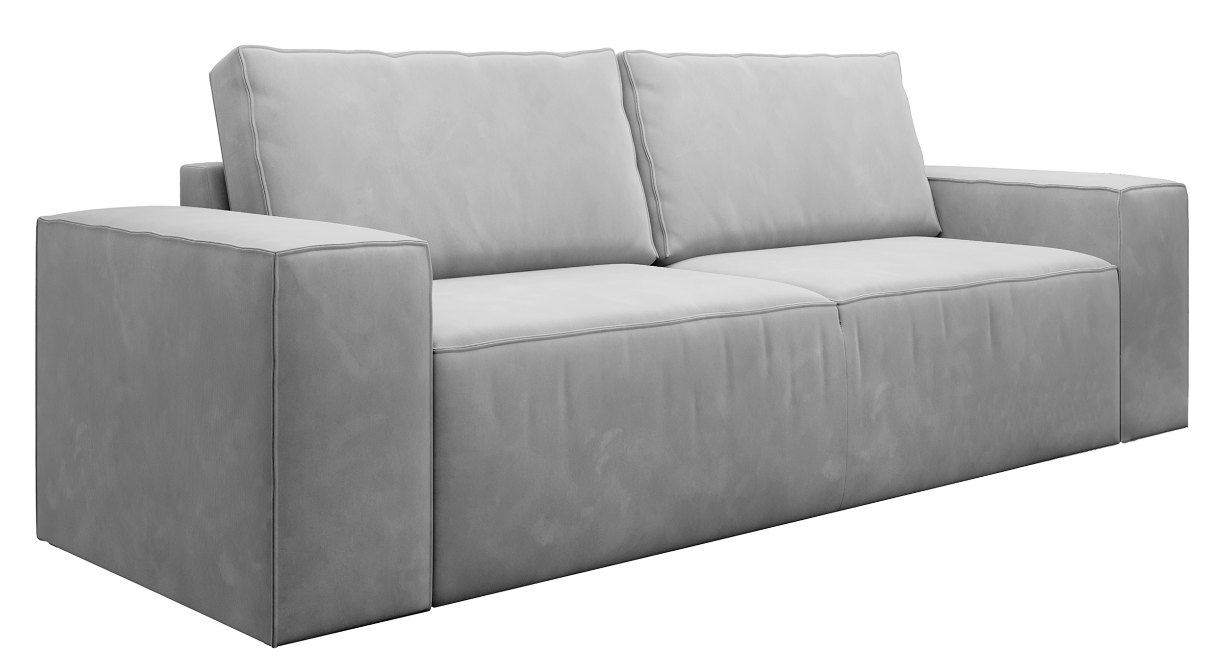 Kanapa rozkładana Munano z pojemnikiem jasnoszara - zdjęcie 1