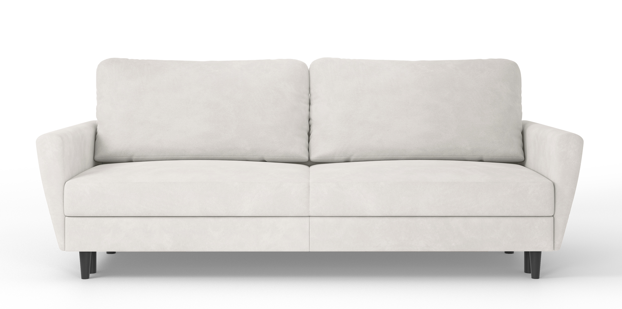 Kanapa rozkładana Zenittha kremowa welur łatwoczyszczący - zdjęcie 1