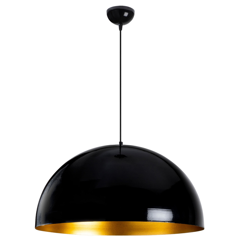 Lampa wisząca Theyro półokrągła średnica 60 cm czarna - zdjęcie 1