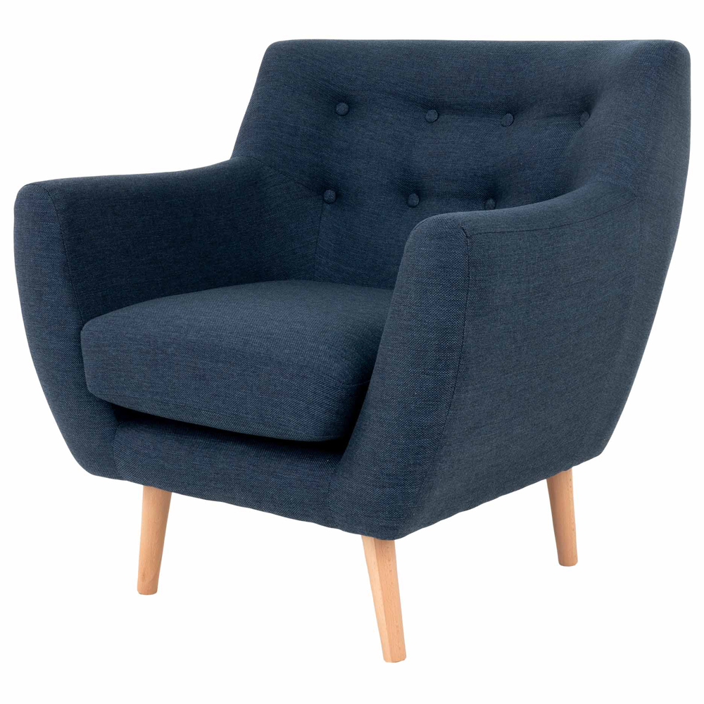 Fotel kubełkowy Ratsino granatowy - zdjęcie 1