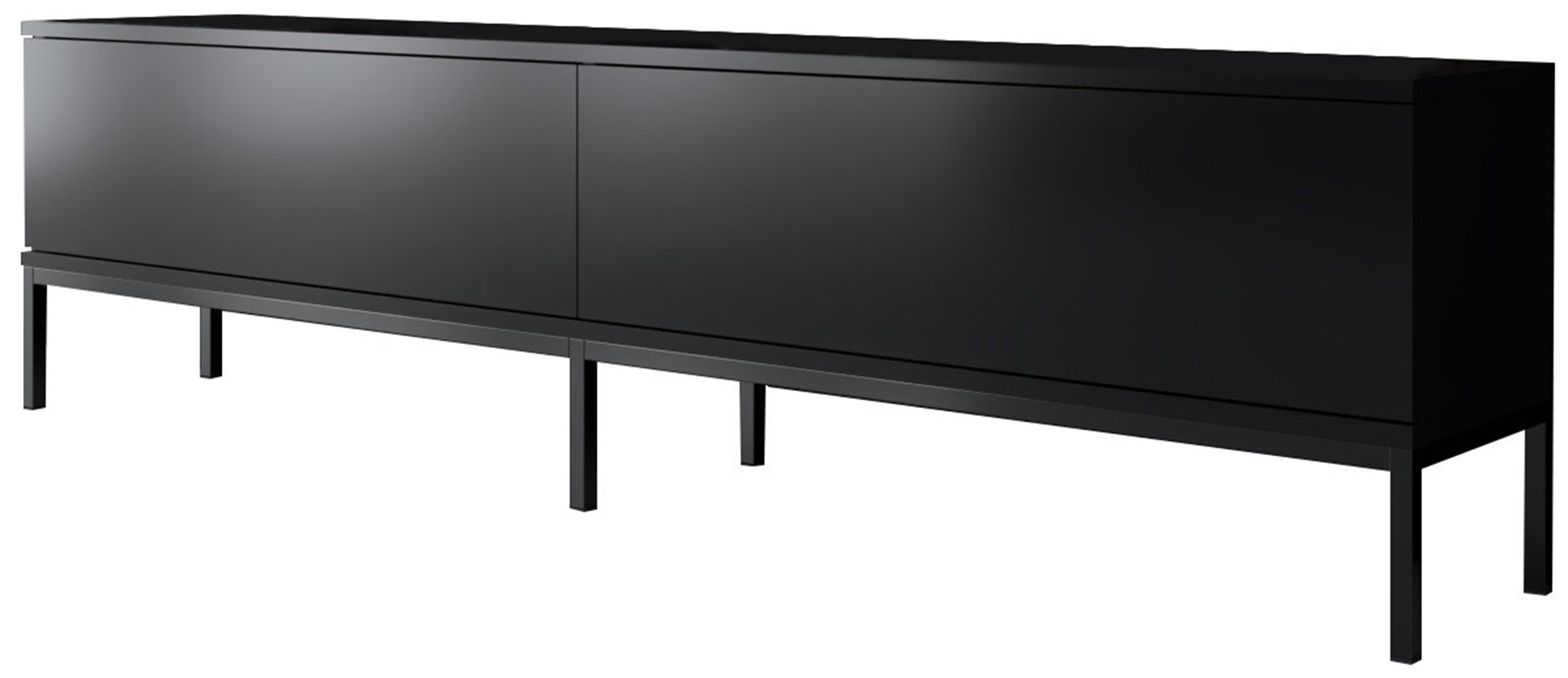 Szafka RTV Ferrostis na metalowych nogach czarna - zdjęcie 1