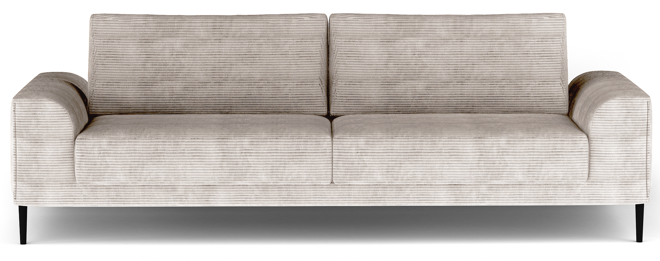 Kanapa rozkładana trzyosobowa Capitol z pojemnikiem jasnobeżowa sztruks - zdjęcie 1