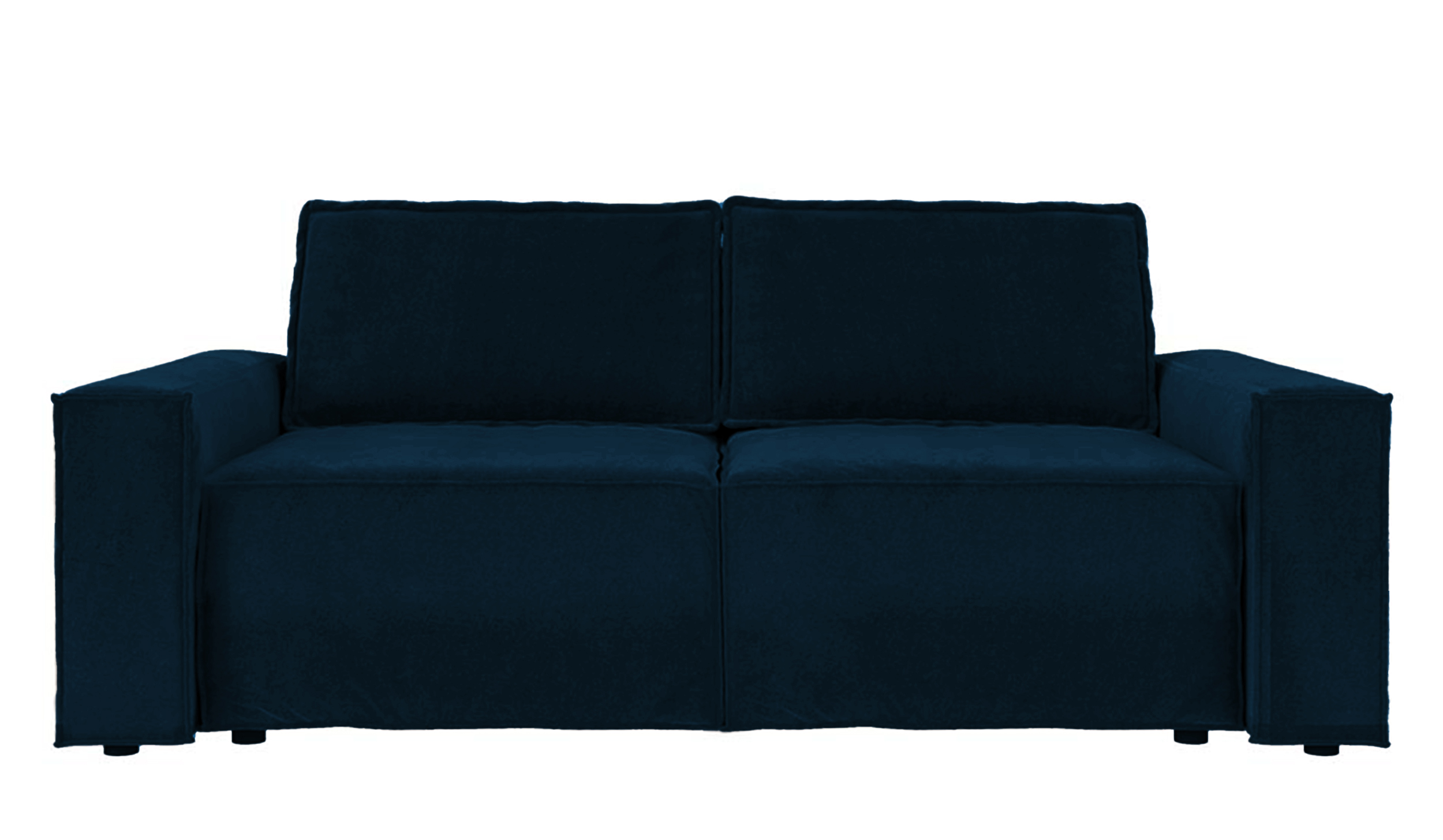 Kanapa rozkładana trzyosobowa Copertino granatowa welur hydrofobowy - zdjęcie 3