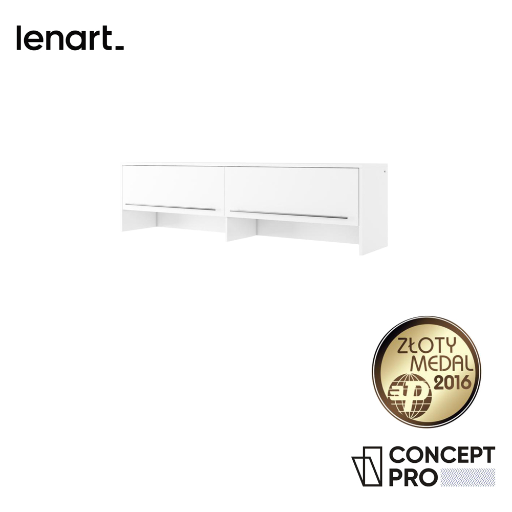 Nadstawka Concept Pro z dwiema zamykanymi szafkami Biały - zdjęcie 1