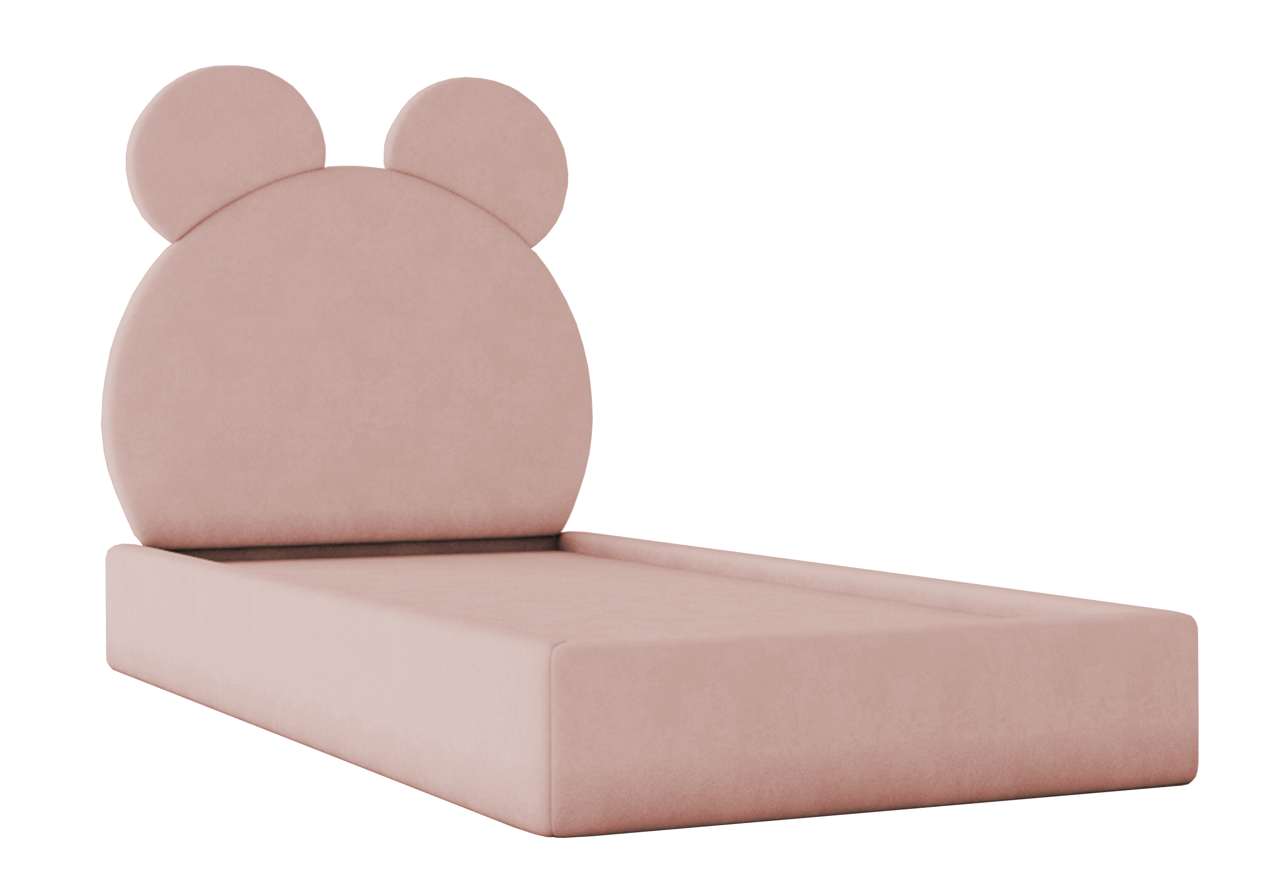 Łóżko dziecięce Berie miś boucle różowe - zdjęcie 1