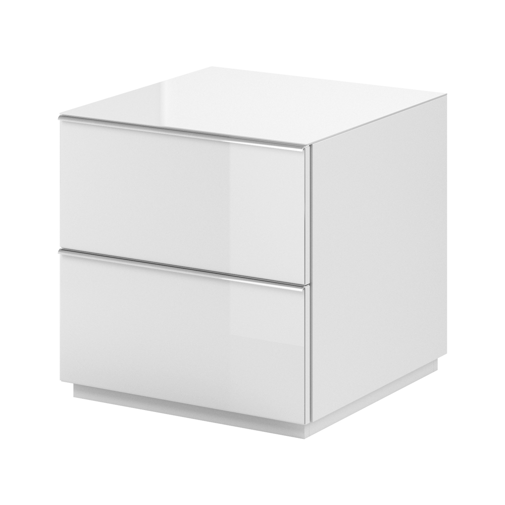 Szafka RTV Monterry 50 cm z dwiema szufladami biała - zdjęcie 1