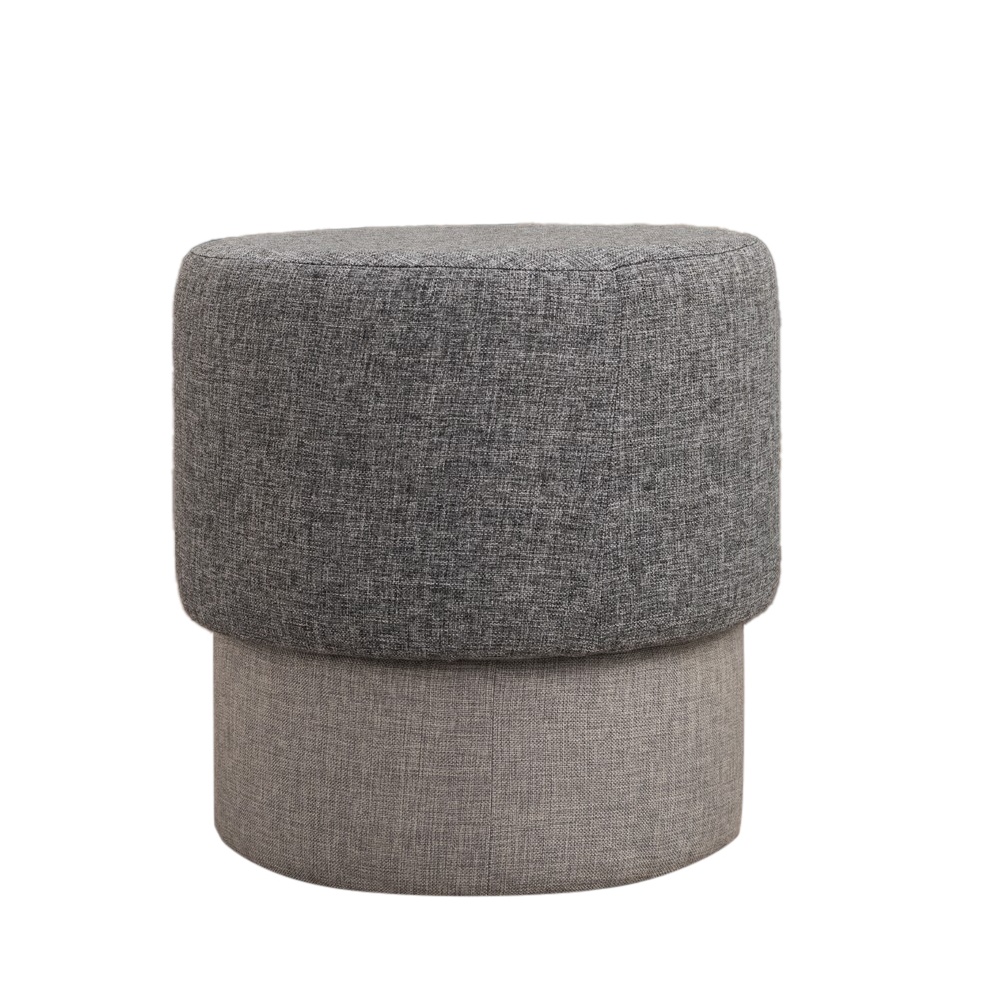 Pufa okrągła Blious średnica 40 cm szara - zdjęcie 1