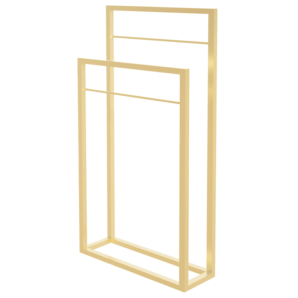 Wieszak na ręczniki Richily stojący złoty - zdjęcie 1