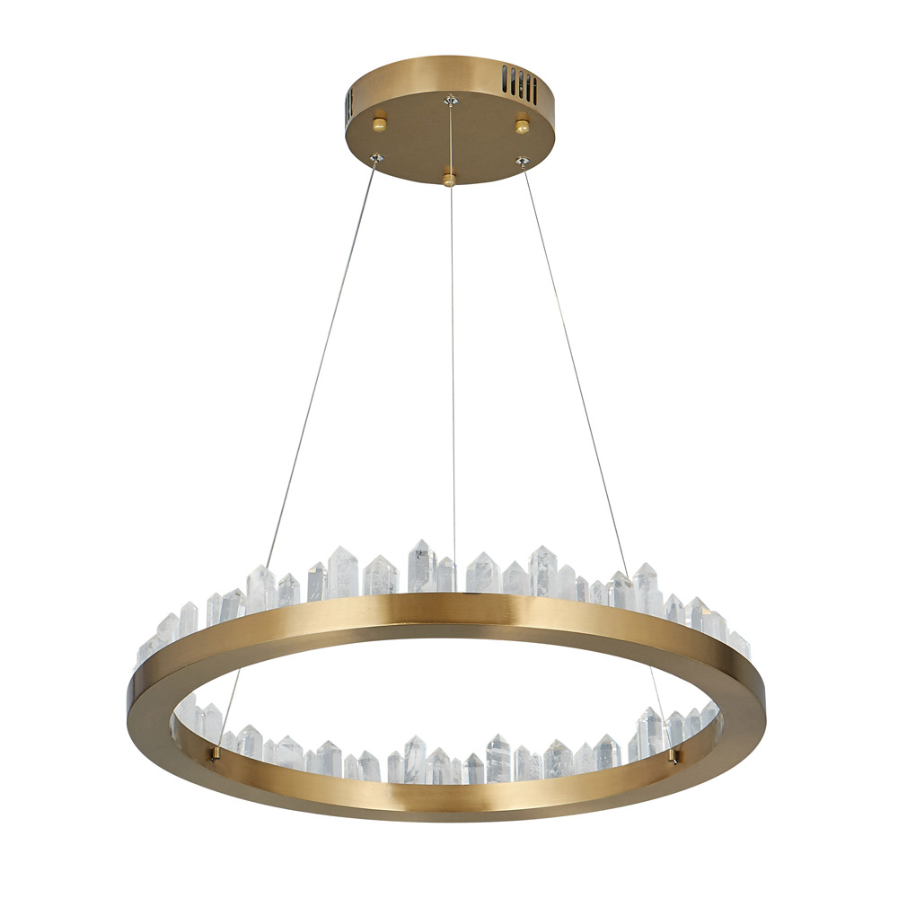 Lampa wisząca Wazn z kryształami złota - zdjęcie 1