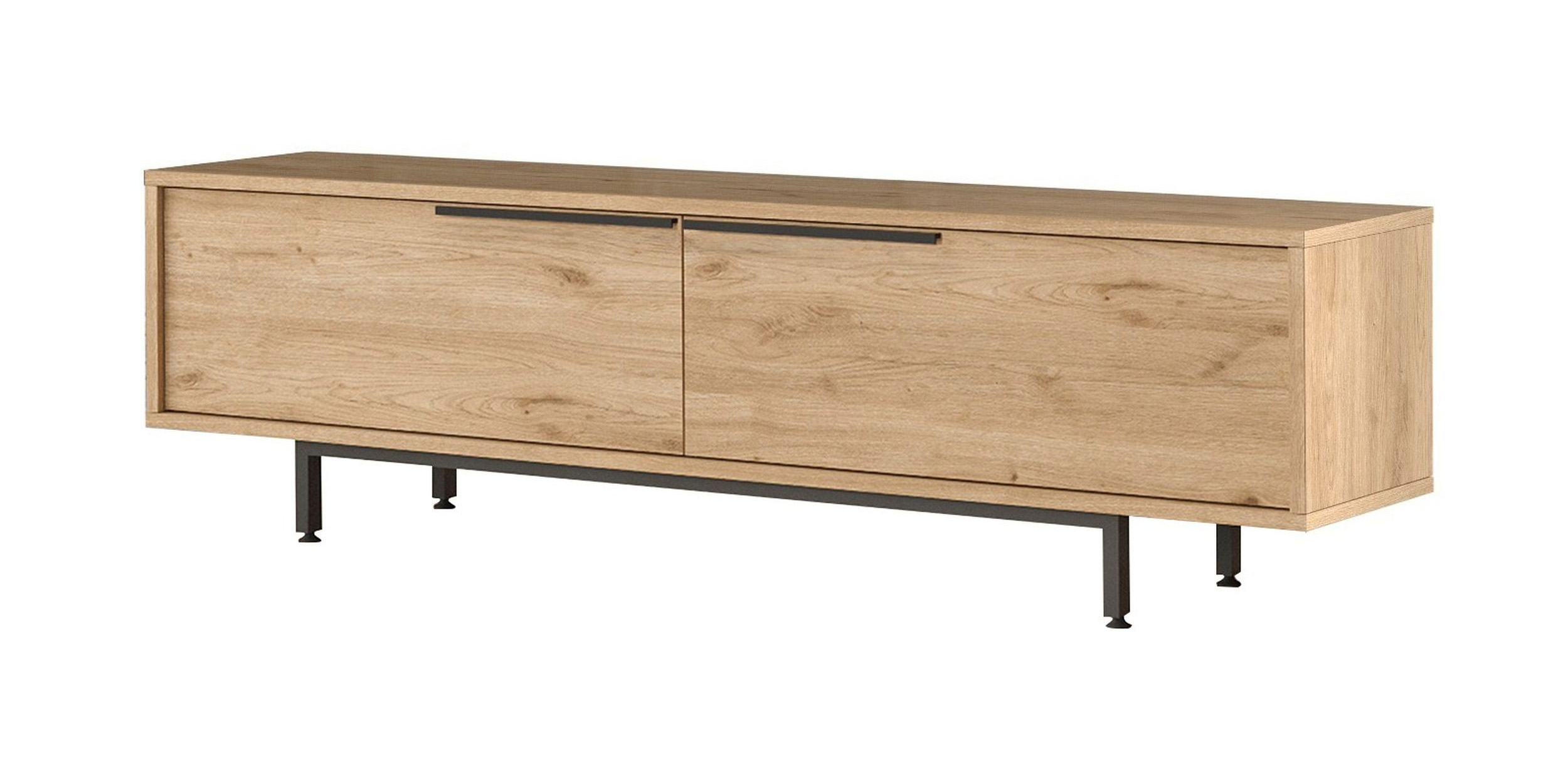 Szafka RTV Plunism 160x35,5 cm jasnobrązowa - zdjęcie 1