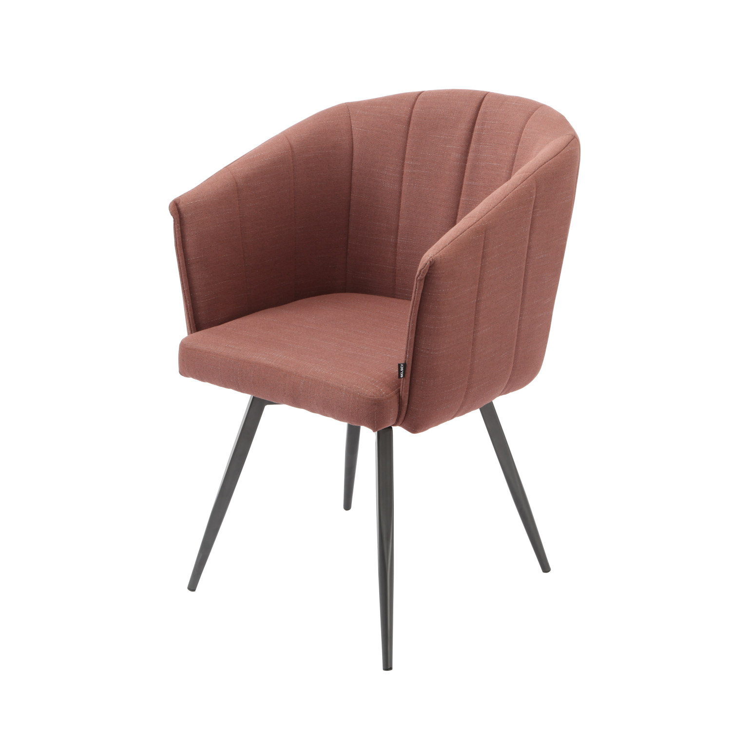 Krzesło tapicerowane obrotowe Spinosa w tkaninie hydrofobowej bordowe - zdjęcie 1