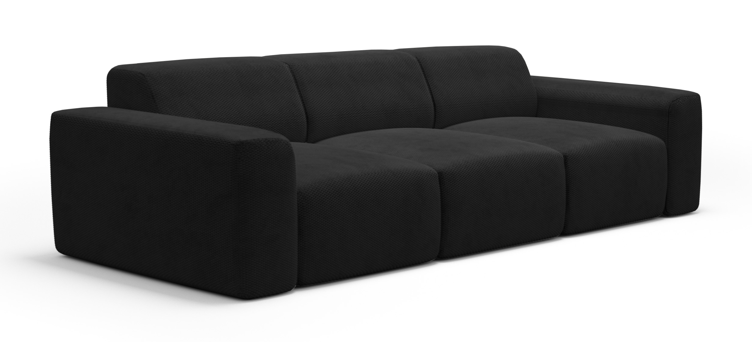 Sofa trzyosobowa Terrafino czarna w tkaninie hydrofobowej - zdjęcie 1