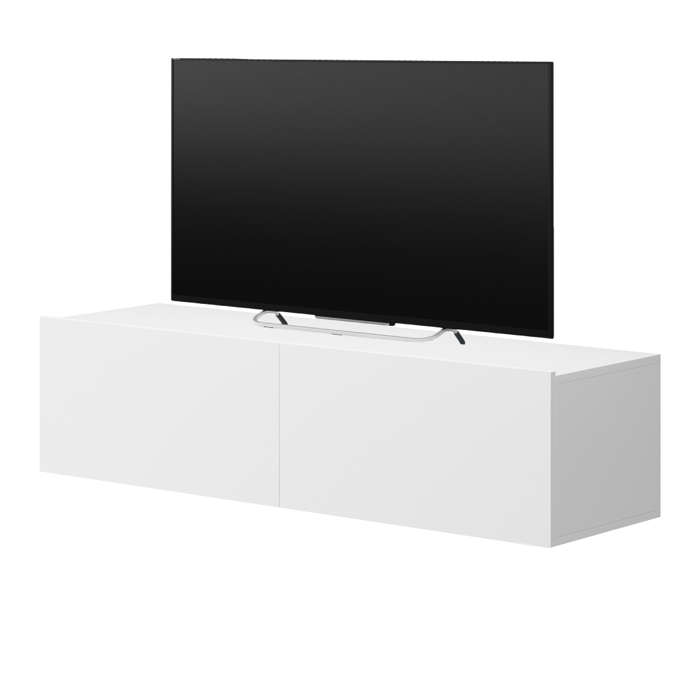 Szafka RTV Bugar 120 cm biała wisząca - zdjęcie 1