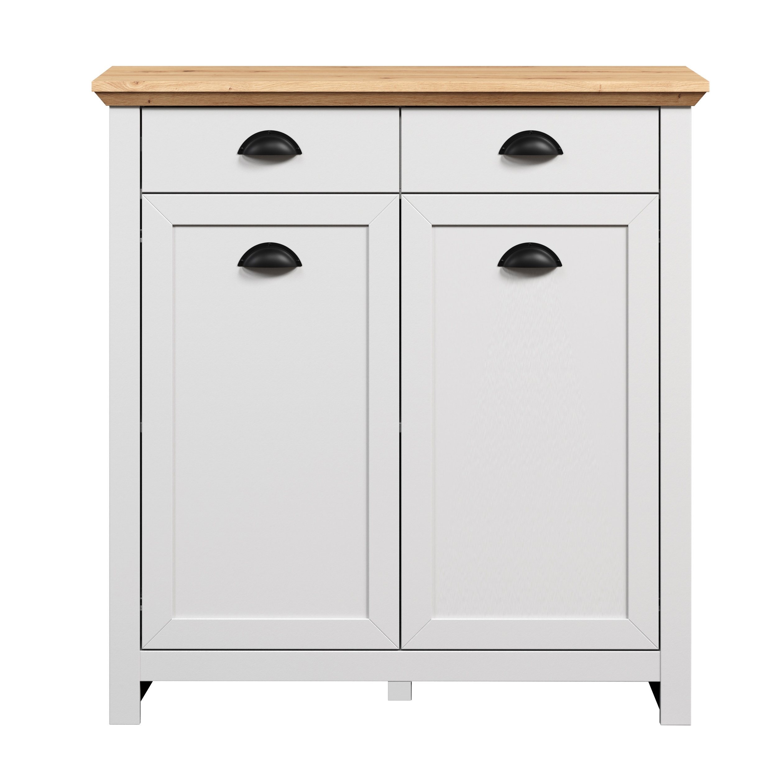 Komoda Vianicalize jasnoszary/ dąb artisan - zdjęcie 1