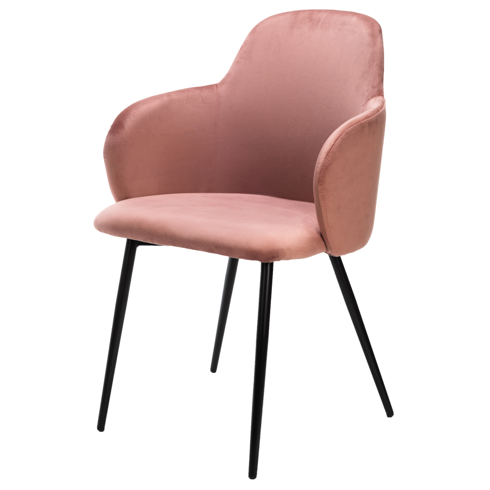 Krzesło tapicerowane Mandolisa pudrowy róż
