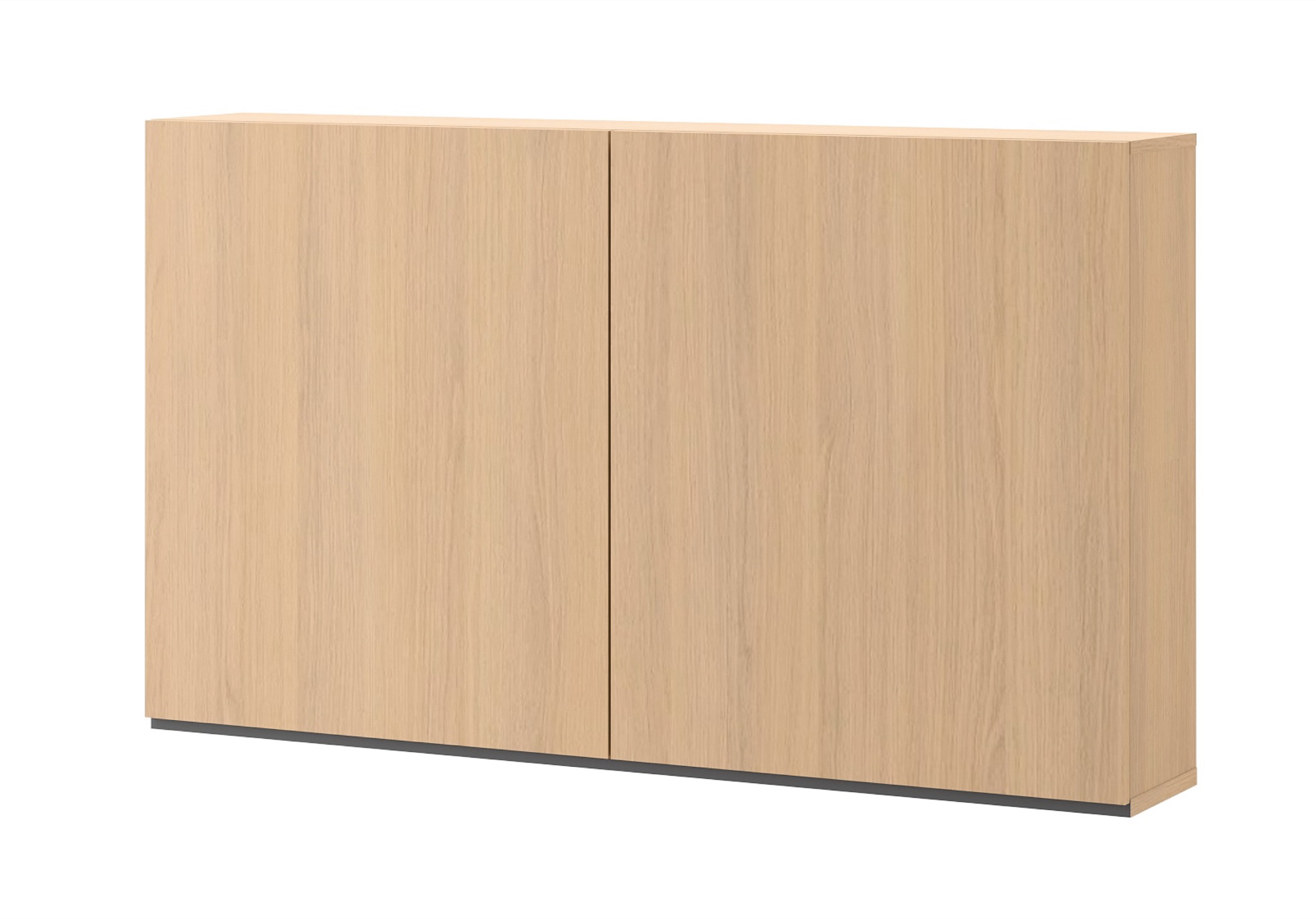 Szafka młodzieżowa dwudrzwiowa Woow wisząca z półkami 140 cm dąb vincenza bielona - zdjęcie 1