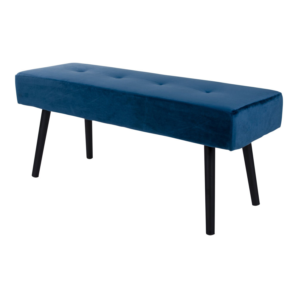 Ławka tapicerowana Belicer 100x35 cm niebieski velvet - zdjęcie 1
