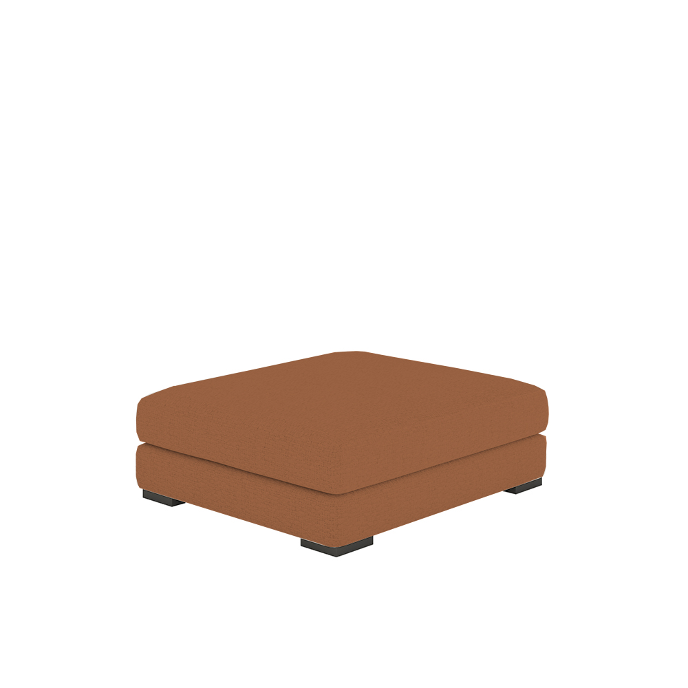 Pufa Mia miedziana w tkaninie łatwoczyszczącej - zdjęcie 1