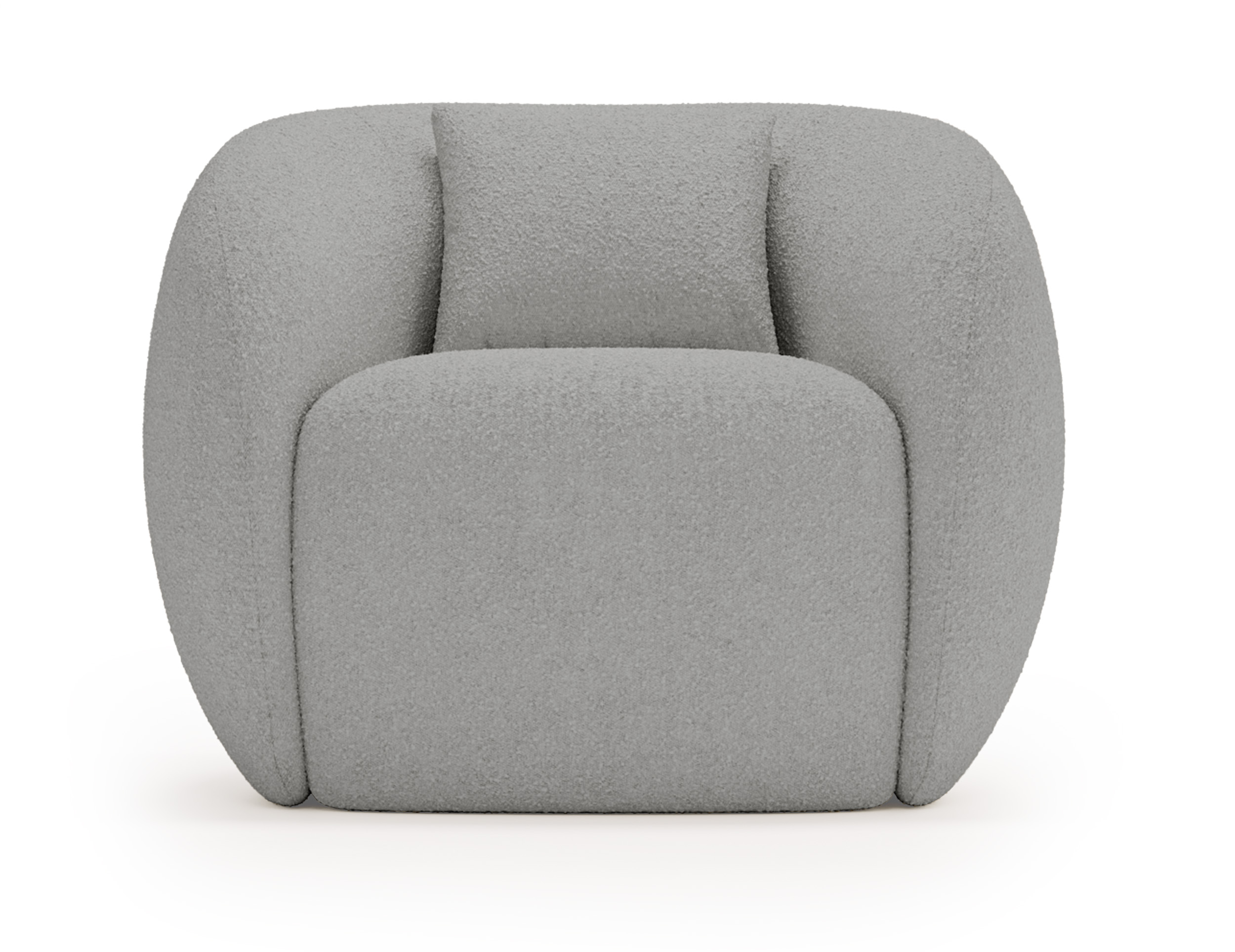 Fotel obrotowy Tolson jasnoszary boucle - zdjęcie 1