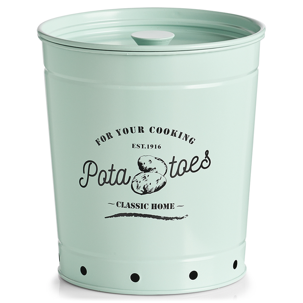 Puszka do przechowywania Dozia na ziemniaki miętowa - zdjęcie 1