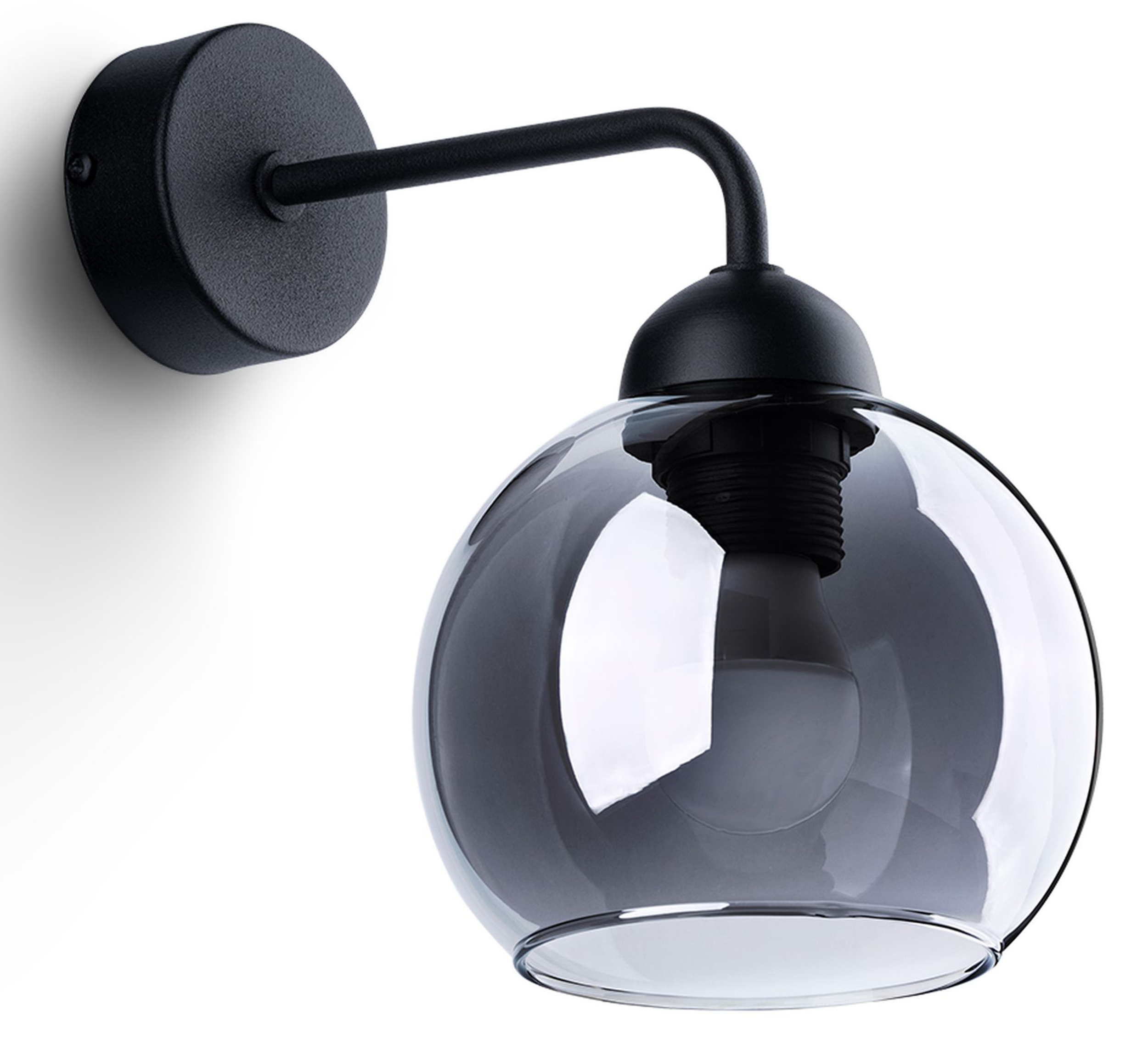 Kinkiet ścienny Crosians średnica 15 cm czarny - zdjęcie 1