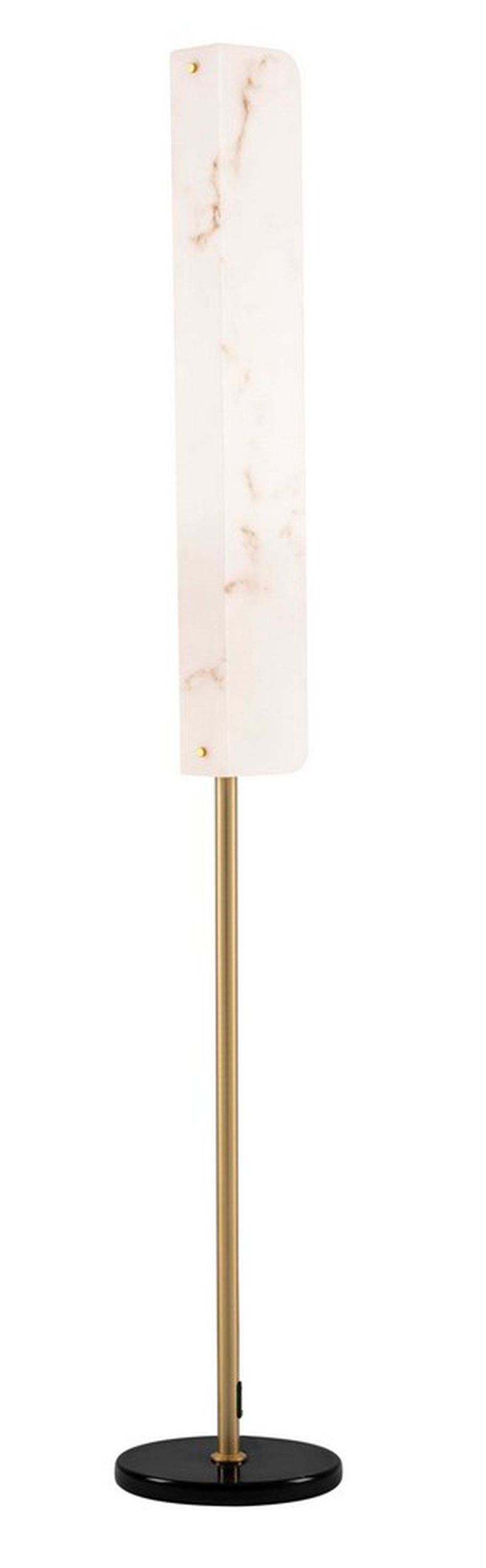 Lampa podłogowa Litivently LED złota marmurowa - zdjęcie 1