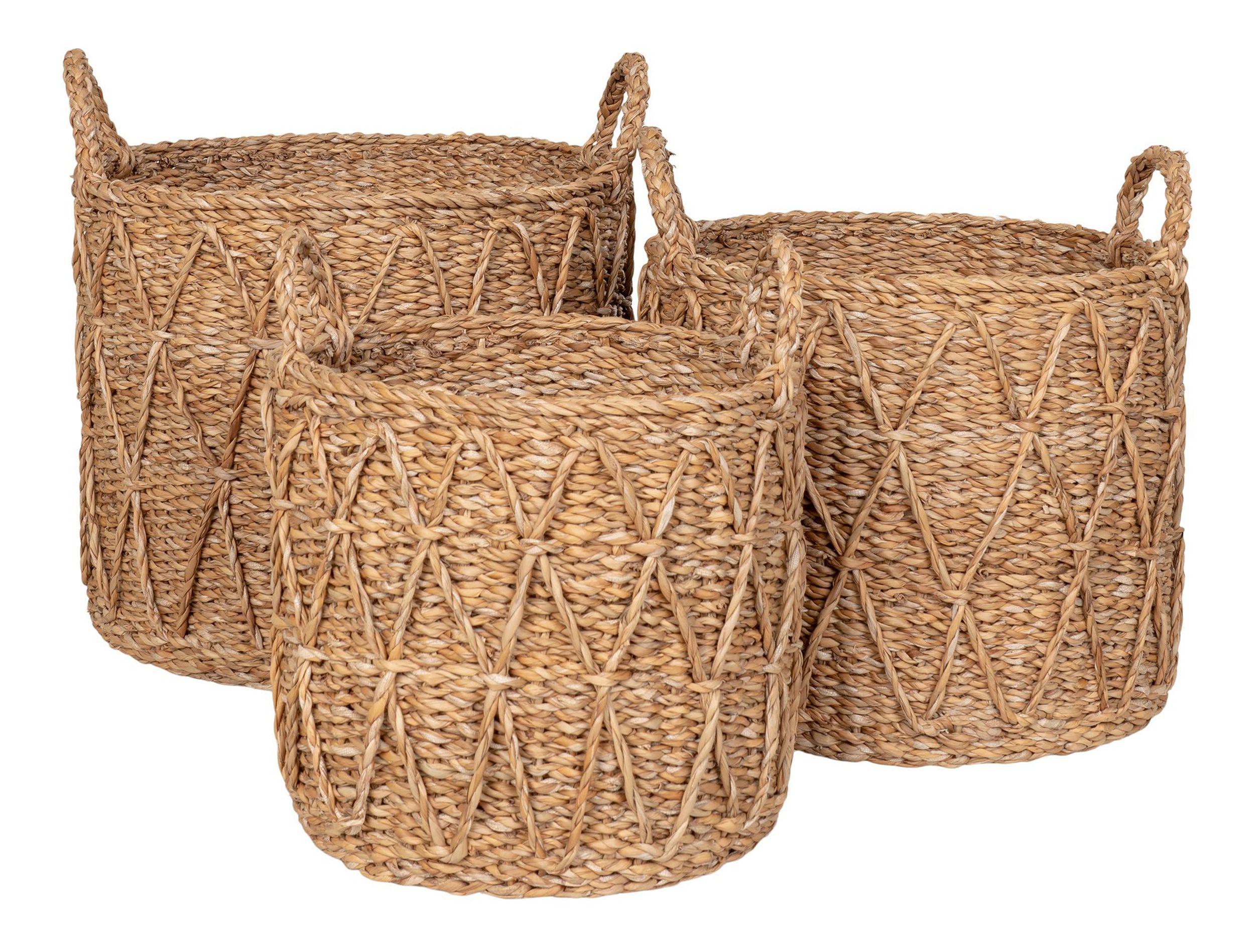 Zestaw trzech koszy Krebi trawa morska - zdjęcie 1