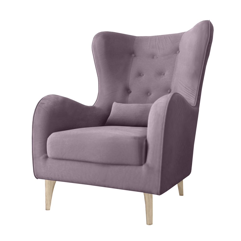 Fotel Calmino w tkaninie Jasmine 62, kolor nóżek natural  - zdjęcie 1