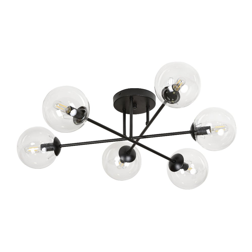 Lampa sufitowa Minturno transparentna x6 - zdjęcie 1