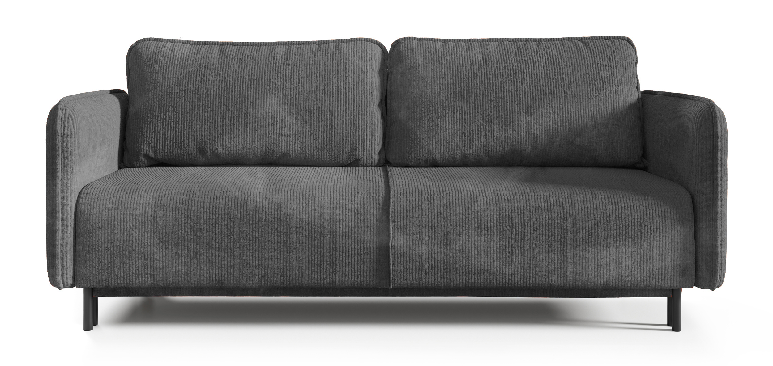 Kanapa rozkładana trzyosobowa Pantalla z pojemnikiem szara sztruks - zdjęcie 1