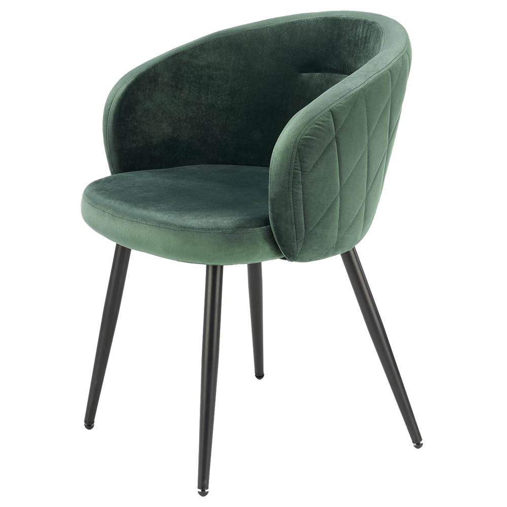 Krzesło tapicerowane Meadrang zielone - zdjęcie 1