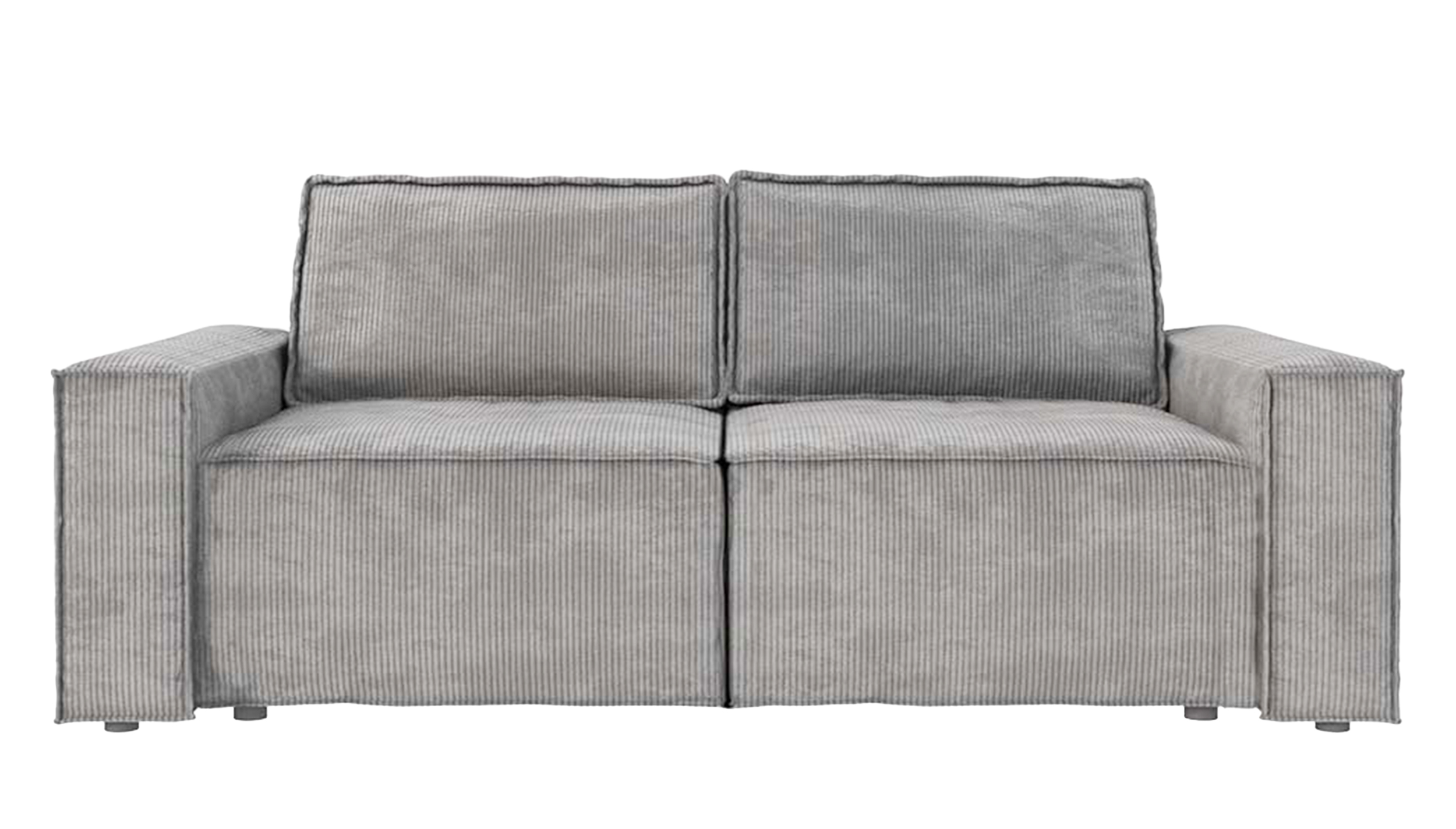 Kanapa rozkładana trzyosobowa Copertino popielata sztruks - zdjęcie 3