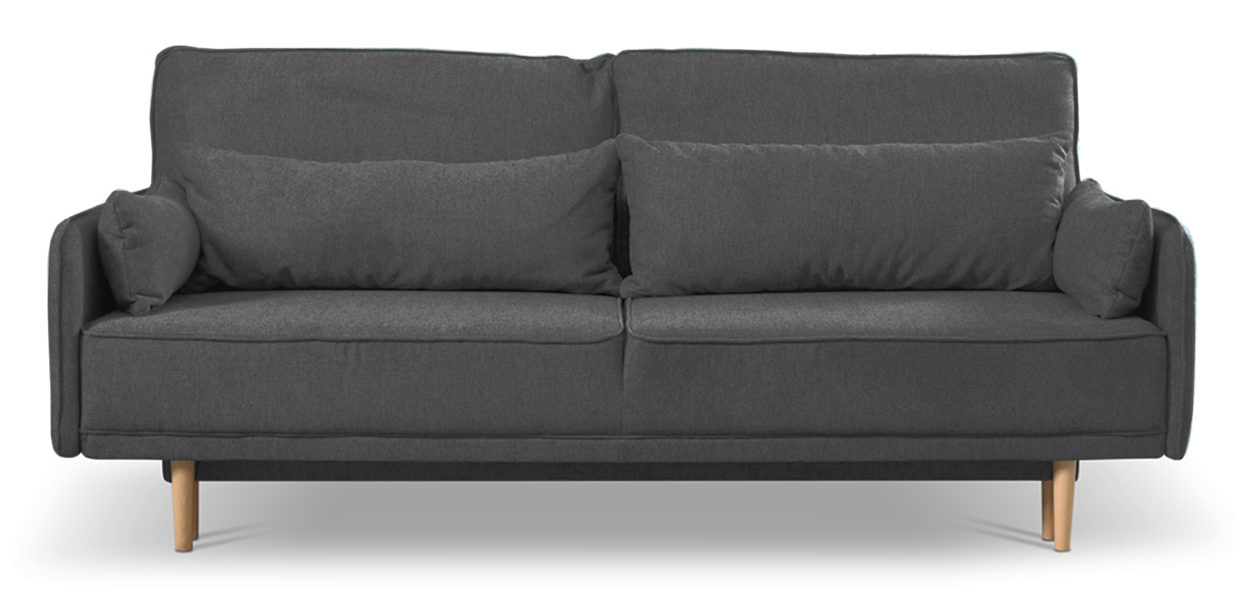 Kanapa rozkładana trzyosobowa Spider ciemnoszara w tkaninie łatwoczyszczącej - zdjęcie 1